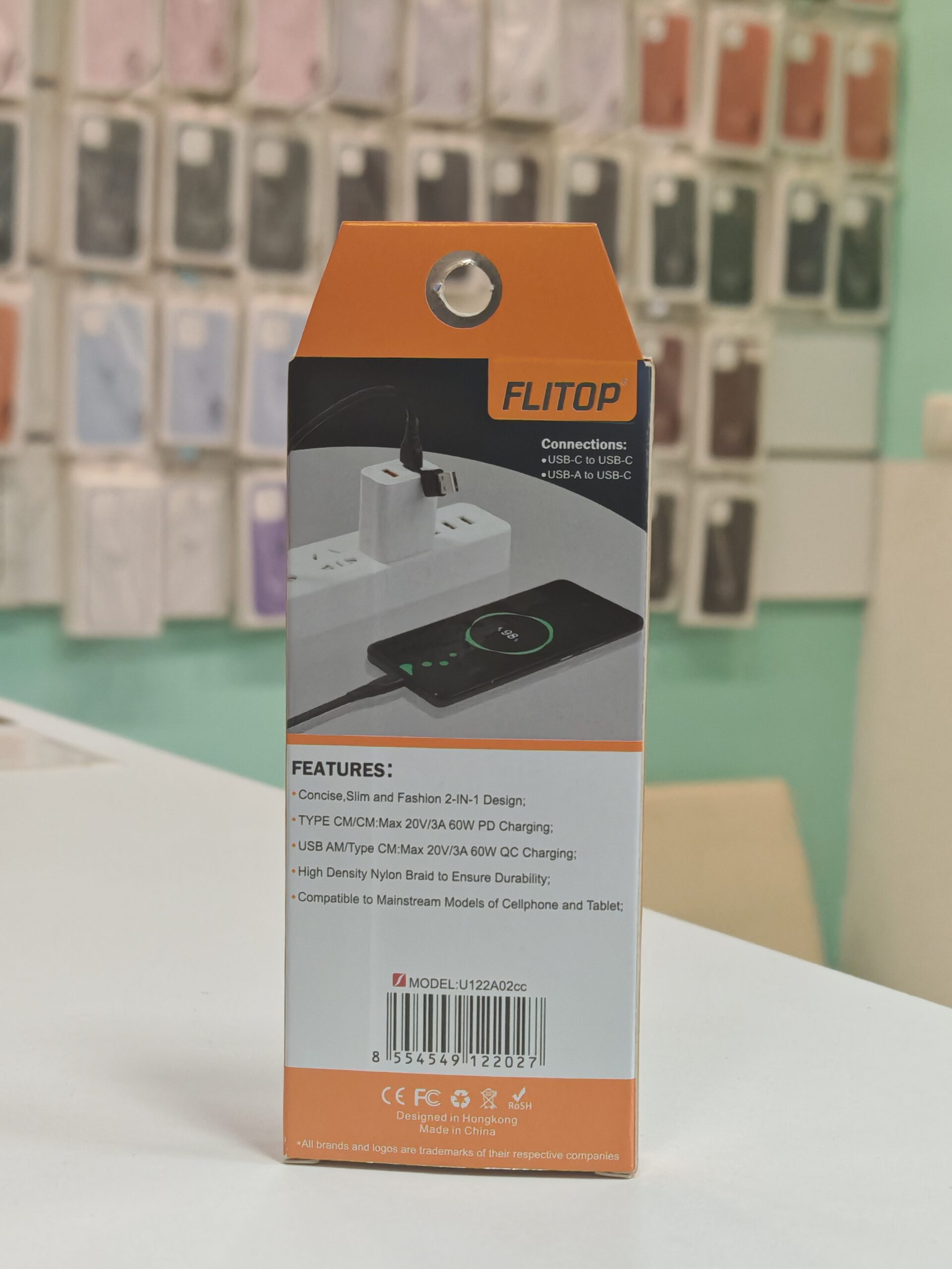Fliptop 2-u-1 Brzi Kabl (USB-A/USB-C na USB-C) PD 60W (1m) - Image 2