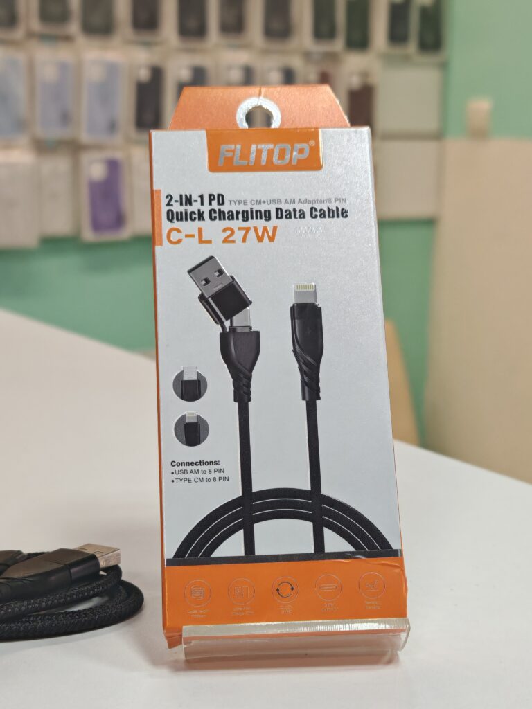 Fliptop 2-u-1 Brzi Kabl (USB-A/USB-C na Lightning) PD 27W