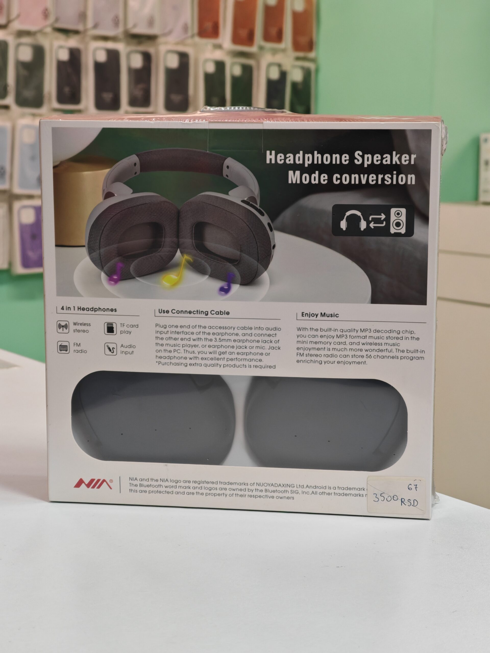 NIA 2-u-1 Bežične Slušalice i Bluetooth Zvučnik - Image 2