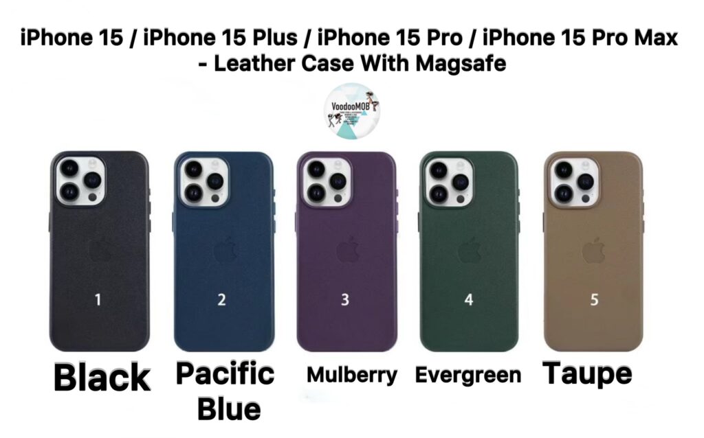 iPhone 15 / 15 Plus / 15 Pro / 15 Pro Max Leather Case sa MagSafe
