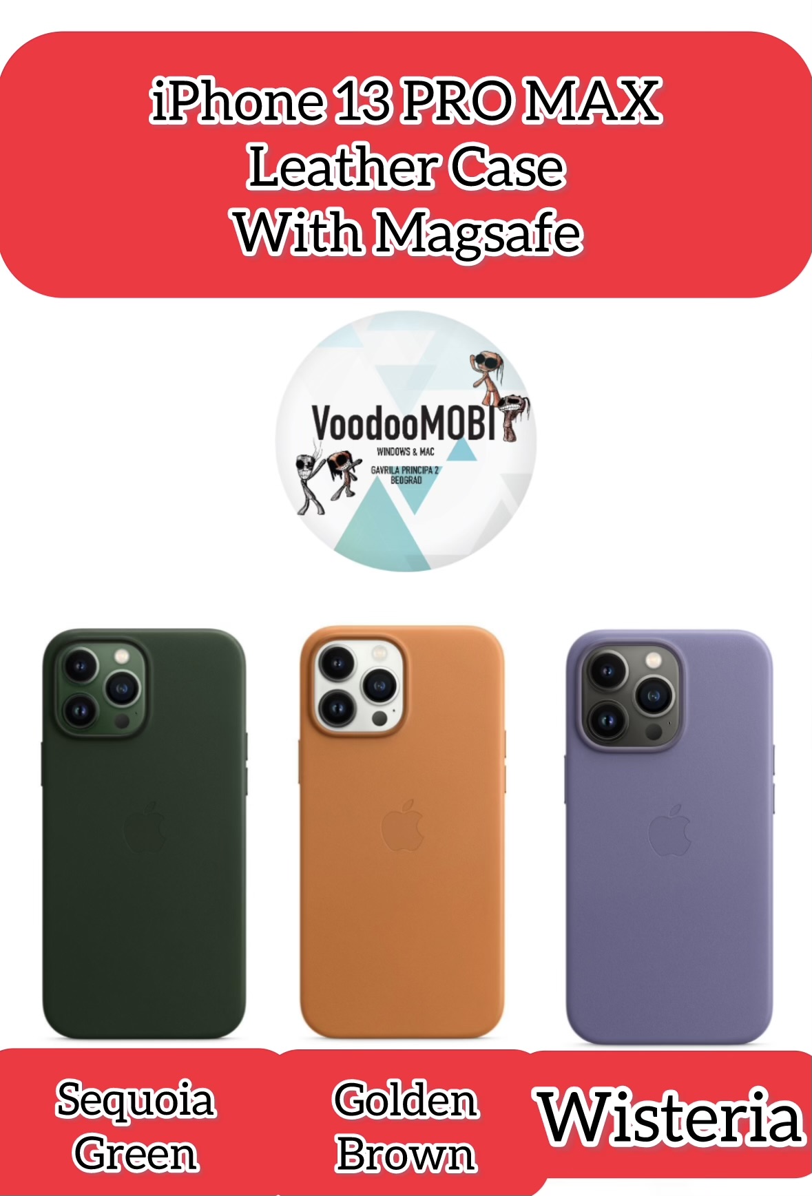 iPhone 13 Pro Max Leather Case with MagSafe