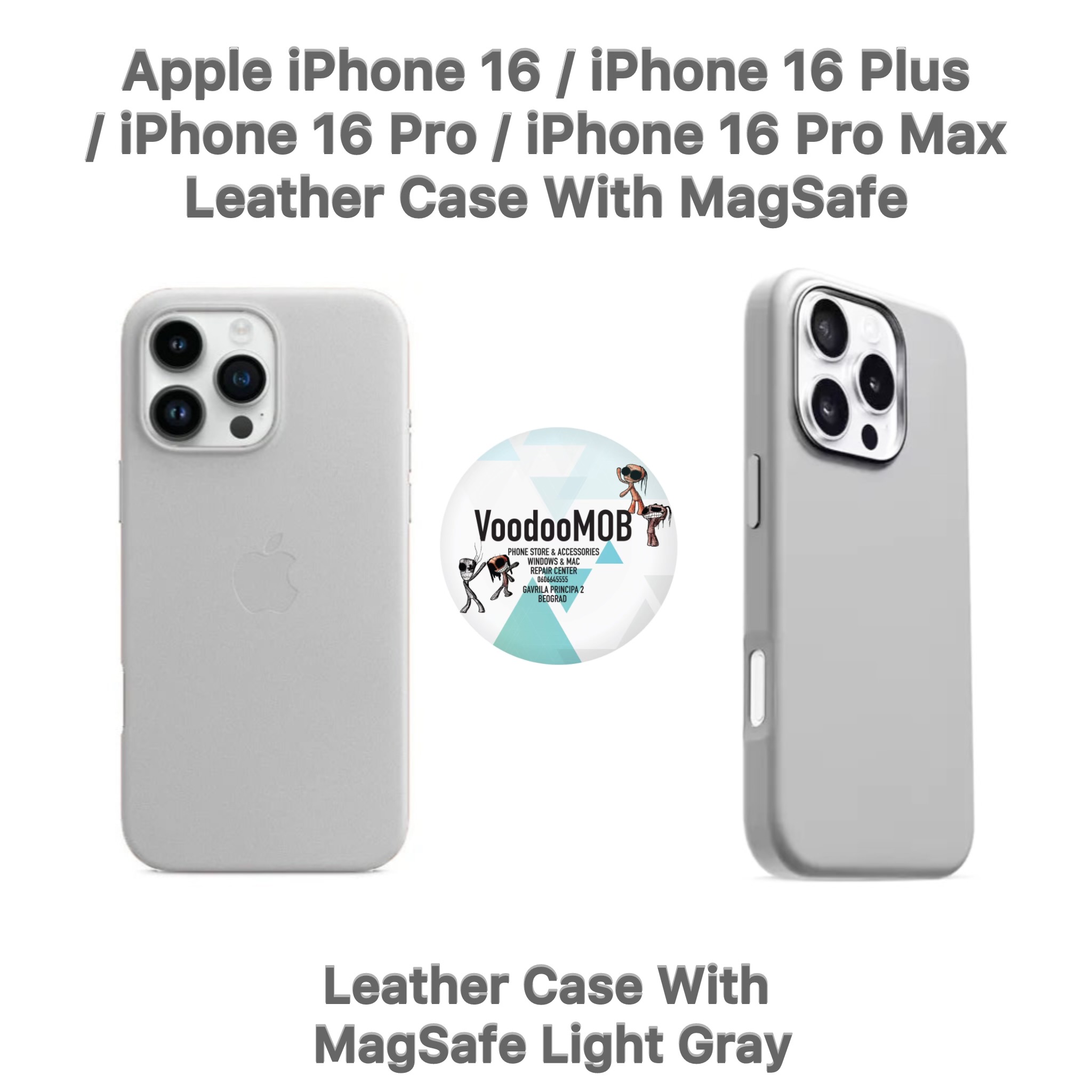 iPhone 16 / 16 Plus / 16 Pro / 16 Pro Max Silicone/Leather Maskice sa MagSafe - Image 11