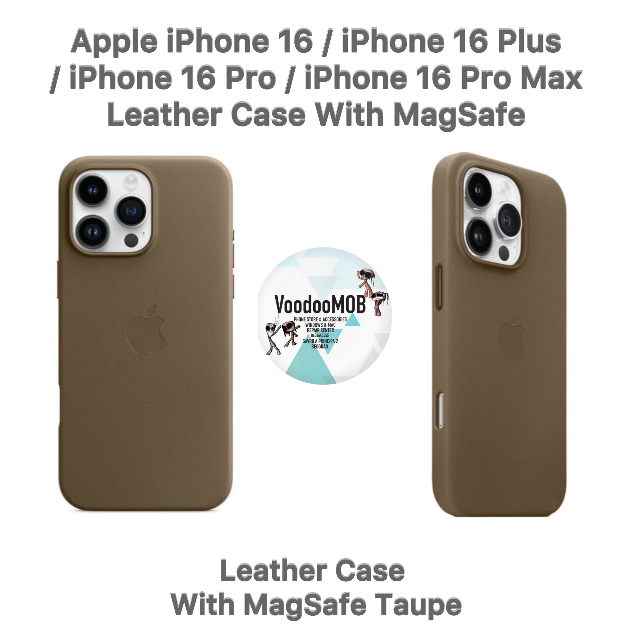 iPhone 16 / 16 Plus / 16 Pro / 16 Pro Max Silicone/Leather Maskice sa MagSafe - Image 12